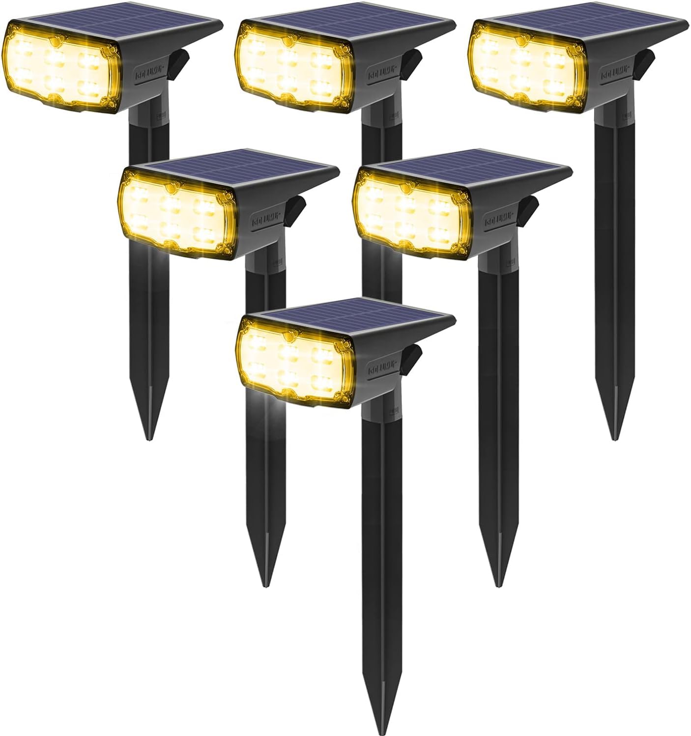 Solarleuchten Garten Solarstrahler IP67 2 Helligkeitsstufen | Solarlampe mit 36 LEDs, wasserdicht, für Außenbereich, Hof, Garage, Terrasse