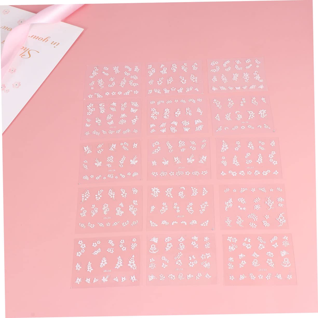 PACKOVE 3 Series Stickers Para Diy Calcomanías De Para Manicura Decoraciones Para Mujeres Y Niñas Negras Coloridas 50 Piezas X 3