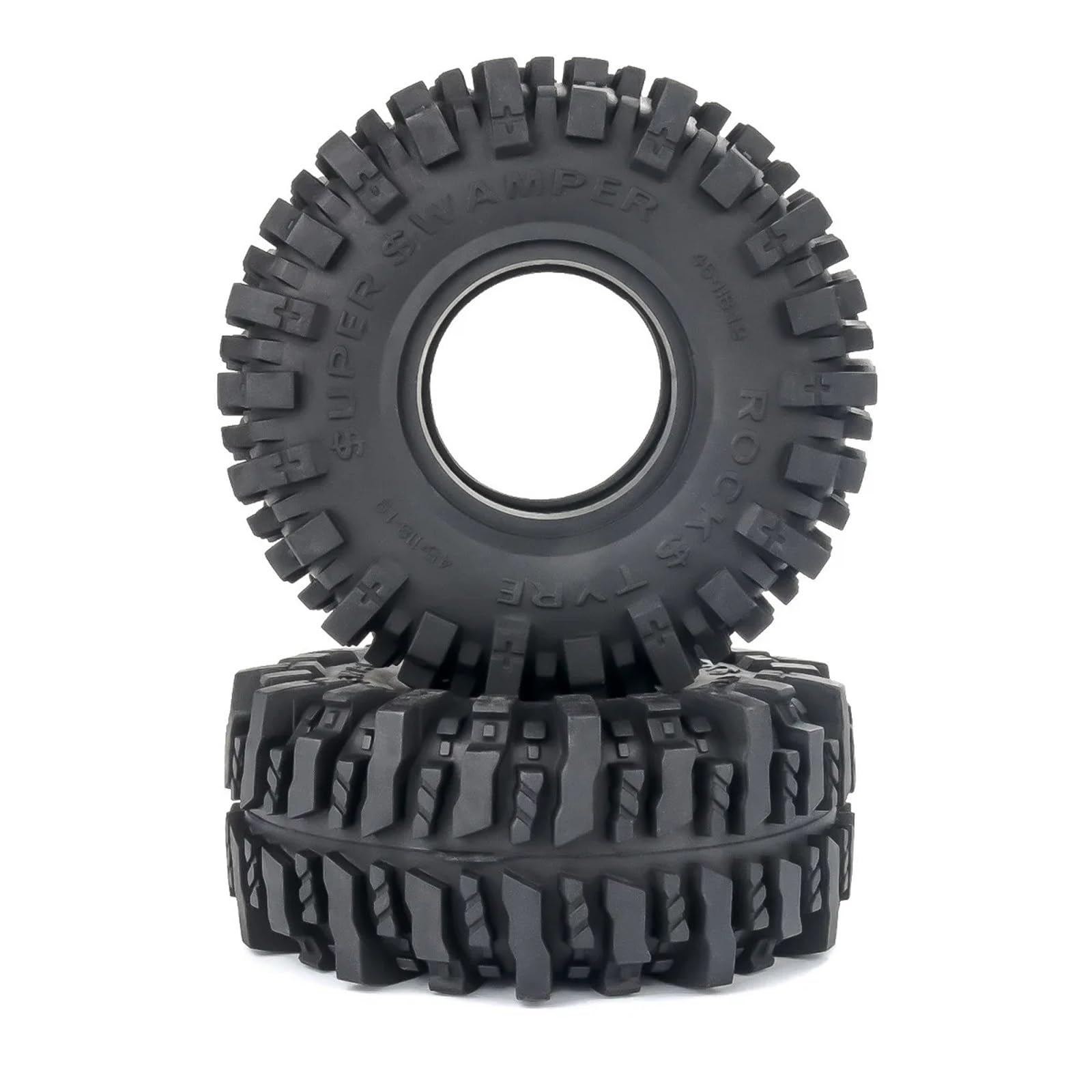 para TRX4 para TRX6 para Axial para SCX10 II III 90046 AXI03007 para Redcat GEN7 GEN8 D90 Blaze 1/10 4PCS 1.9 ''Ruedas Goma Neumáticos sobre Orugas RC Coche NeumáTico Piezas