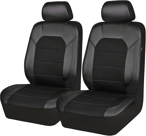 Miniatura 10 de CAR PASS Fundas de asiento de cuero, transpirables, universales, para asiento de automóvil, para mujeres lindas, esponja compuesta de 0.197 pulgadas