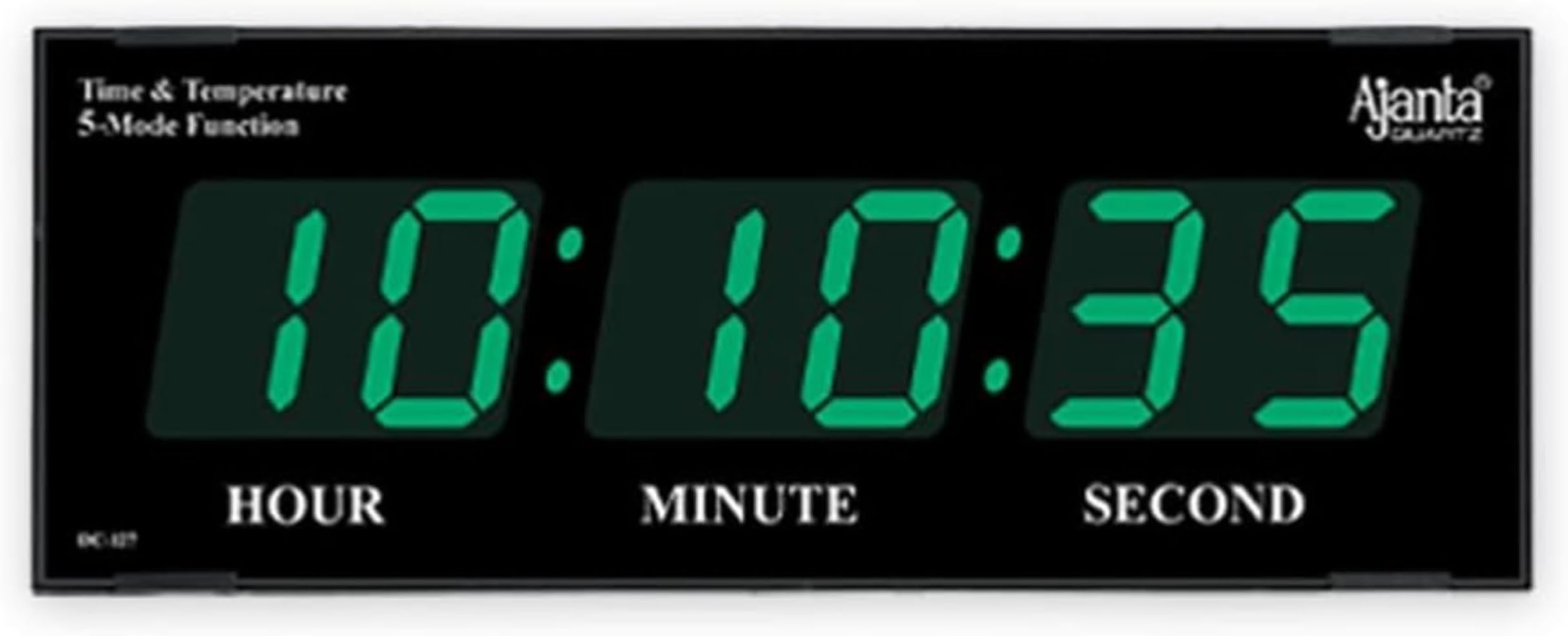 Quartz Plastic Digital Wall Clock for Home and Office (Green Led, ‎41.9 x 20.3 x 10.2 cm Inches)