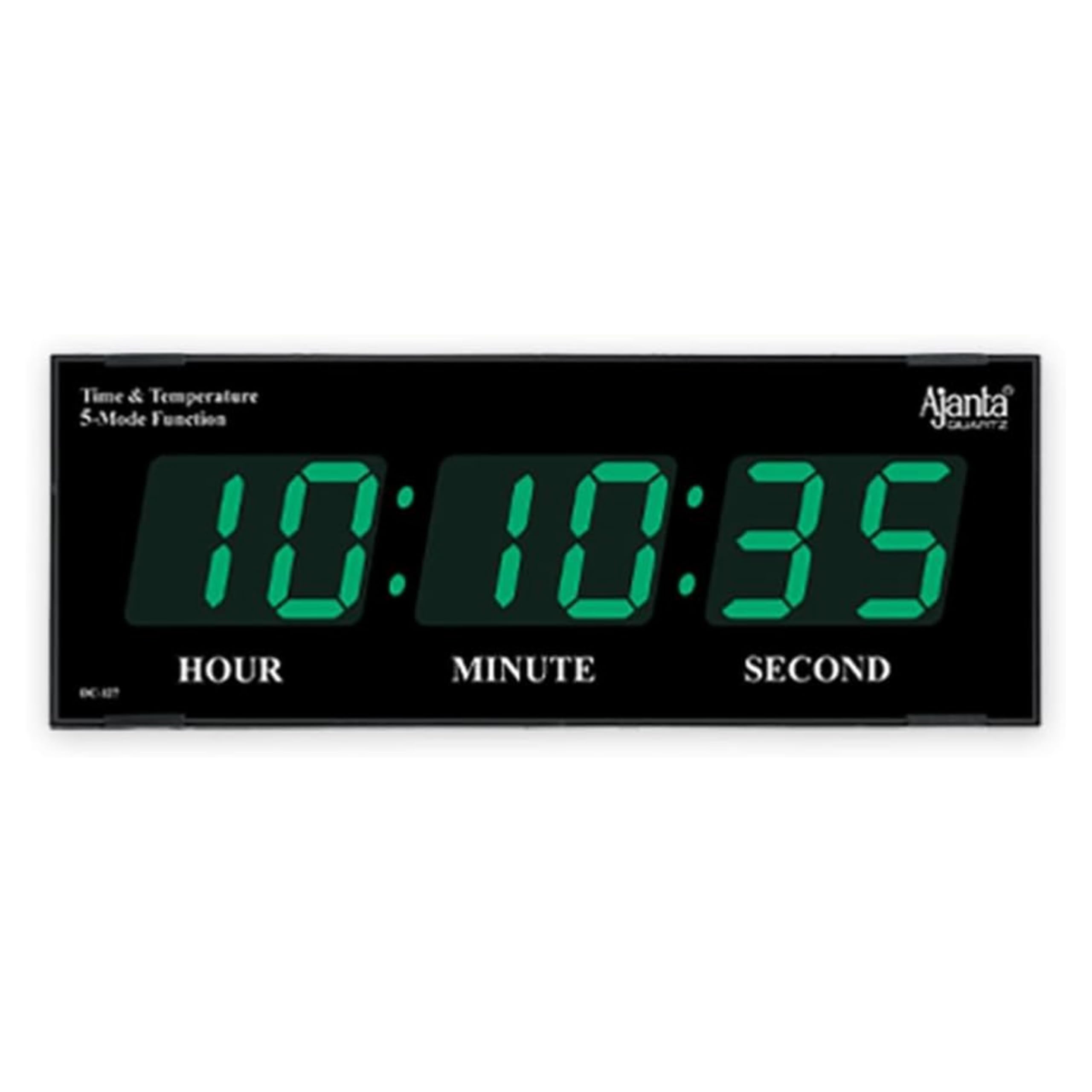 Ajanta Quartz Plastic Digital Wall Clock for Home and Office (Green Led, 41.9 x 20.3 x 10.2 cm Inches)