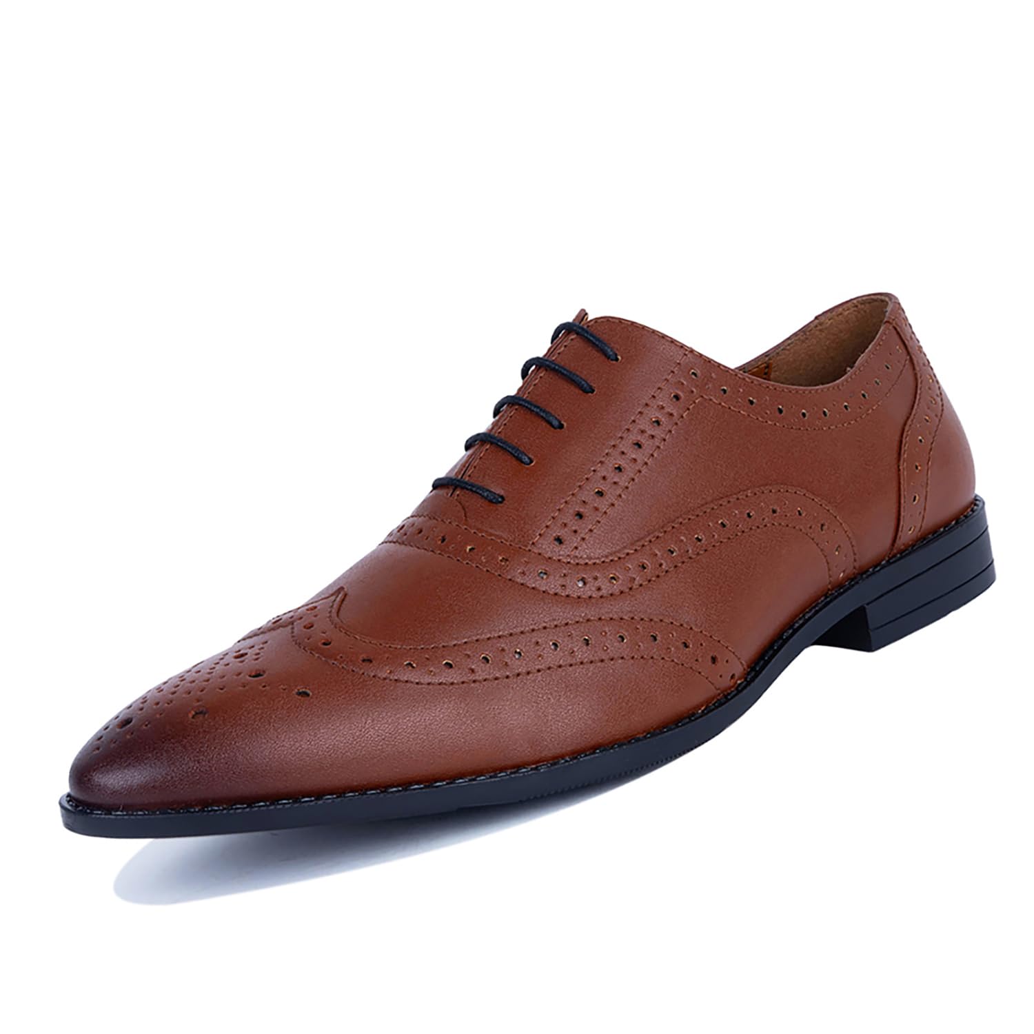LOUIS STITCH Mens Formal Lace-up Brogue Shoes | Solid Design | Ideal for Formal, Business Casual, and Parties | Solid Russet Tan | UK Size 11 (RGBG-) (B0CNQ4YHP9) Amazon Price History, Amazon Price Tracker
