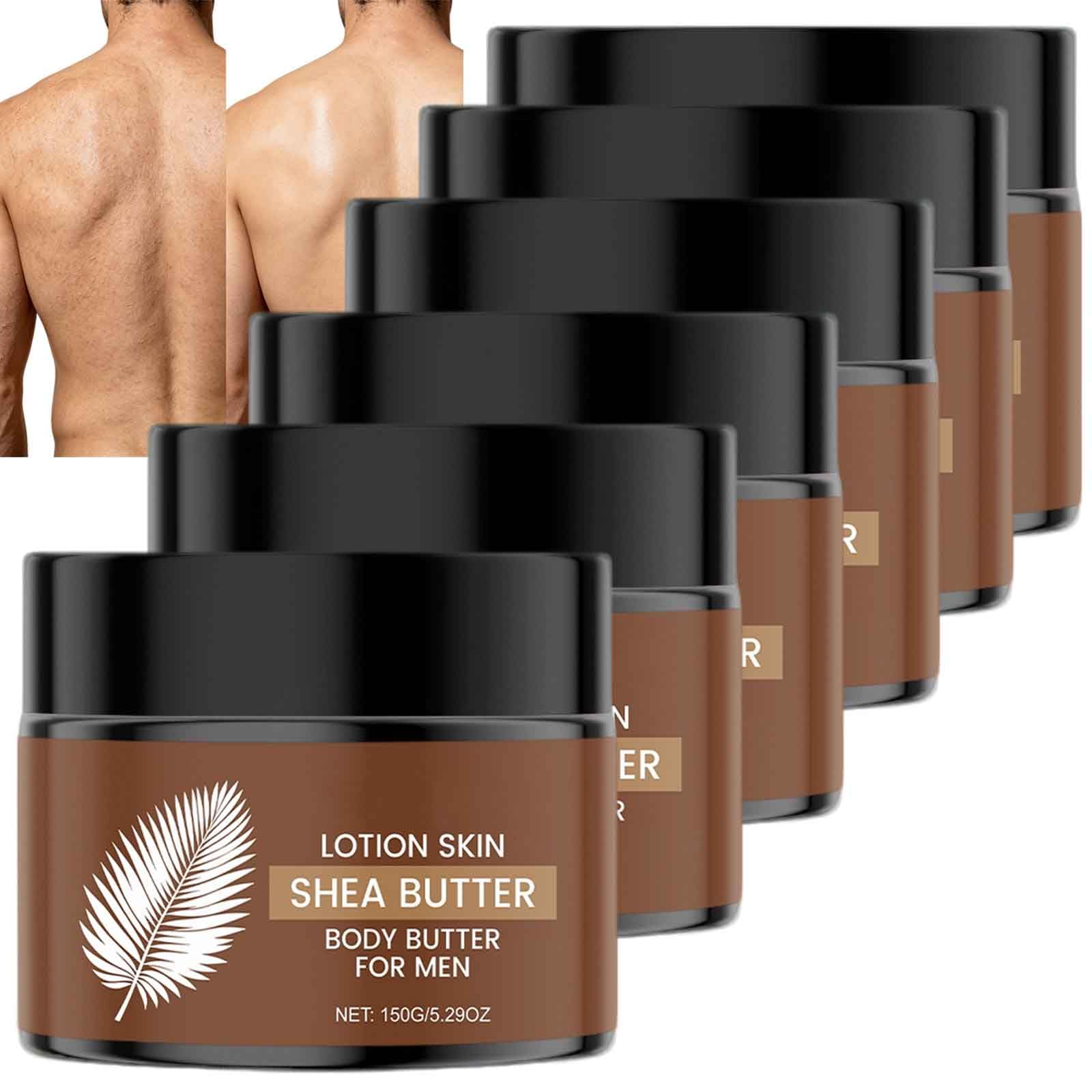 Leichte feuchtigkeitsspendende Körpercreme für Männer, tief feuchtigkeitsspendende Creme für glatte Haut, tief feuchtigkeitsspendende Creme für trockene Haut, nicht fettende (6pcs)