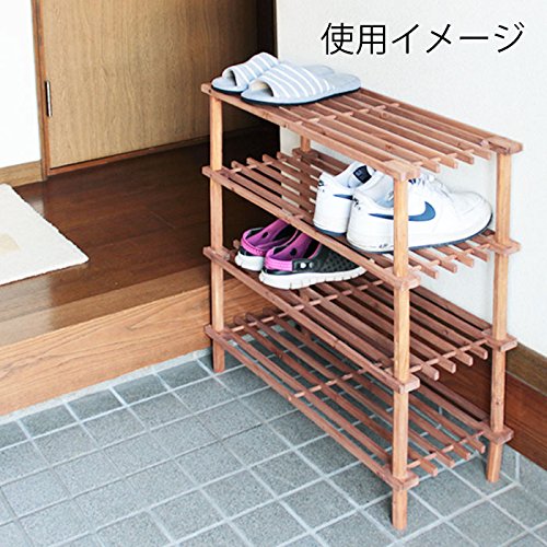 Amazon｜シューズラック 4段 ZSJ05064-C ブラウン-89980｜据え置き型