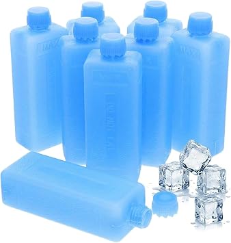 Angoily 8Pcs Reusable Ice Packs for Fan Air Cooler 0.14Qt Portable Ac Ice Freezer Blocks Cube with Lid Cooling for Evaporative Air Conditioner Fans, Camping Picnic Lunch Boxes Cooler Accessories