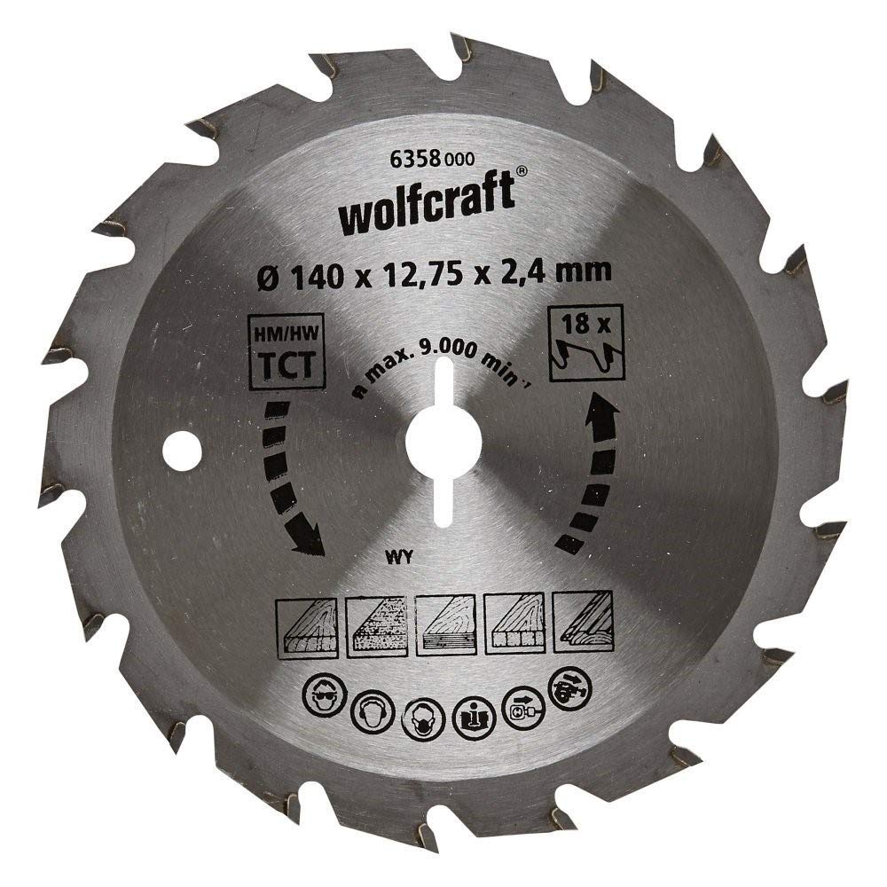 wolfcraft Disco de sierra circular de mano CT, serie verde I 6381000 I Cortes semigruesos y rápidos