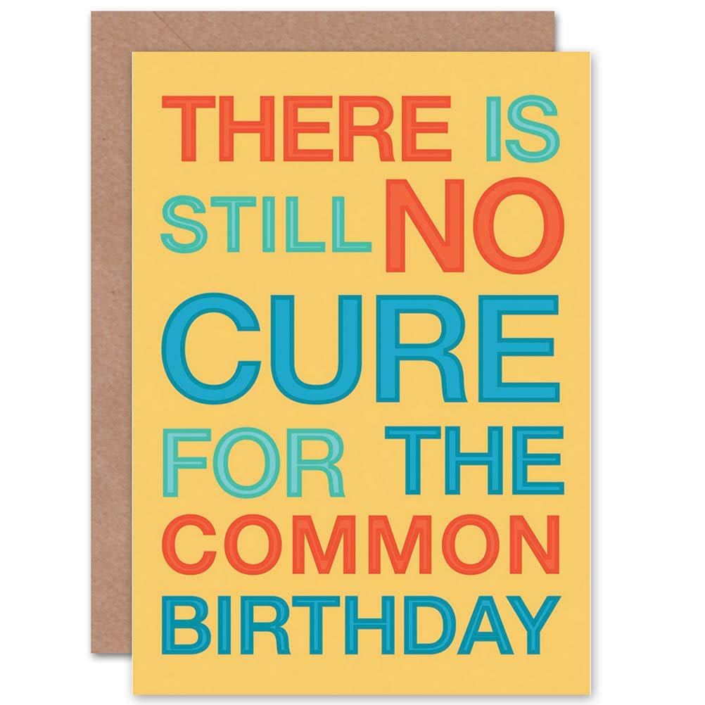 Wee Blue Coo BIRTHDAY HAPPY CURE COMMON FUNNY HUMOUR ART GREETINGS GREETING CARD GIFT