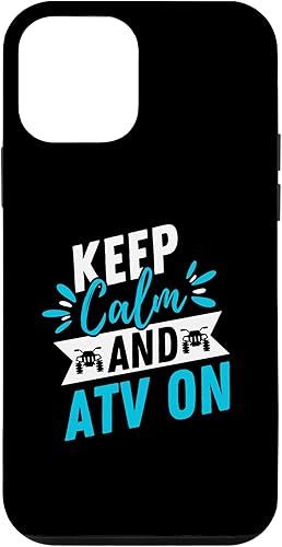 Carcasa para iPhone 12 mini con texto en inglés "Keep Calm And ATV On Offroad Lover Motocross Quad Case