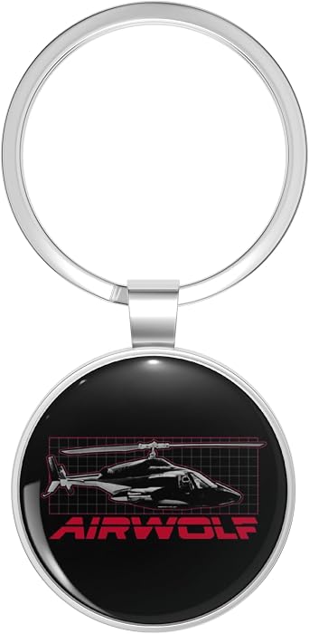 Airwolf Metal Double Sided Key Chain Keychain