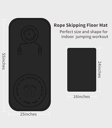Miniatura 3 de Tapete de ejercicio deportivo a prueba de golpes, extra grueso, de alta densidad, antidesgarros, antideslizante, para interiores y exteriores