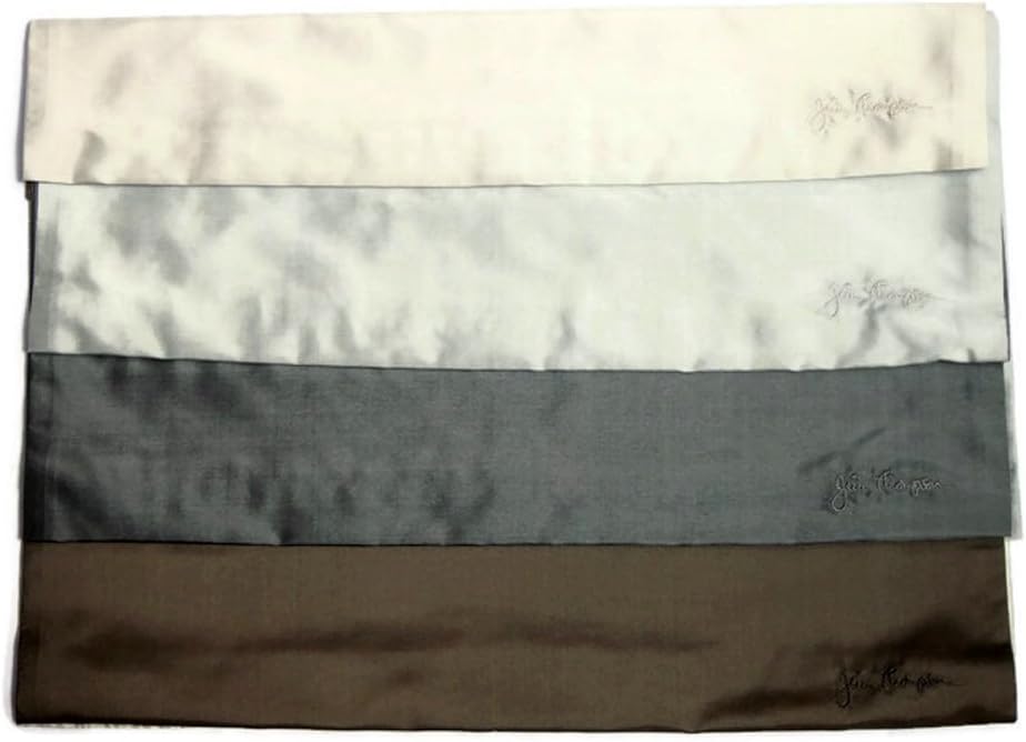Jim Thompson - Set of 4 Thai Silk Sofa Cushion Pillow Cover / Case for Home Decoration - Gray