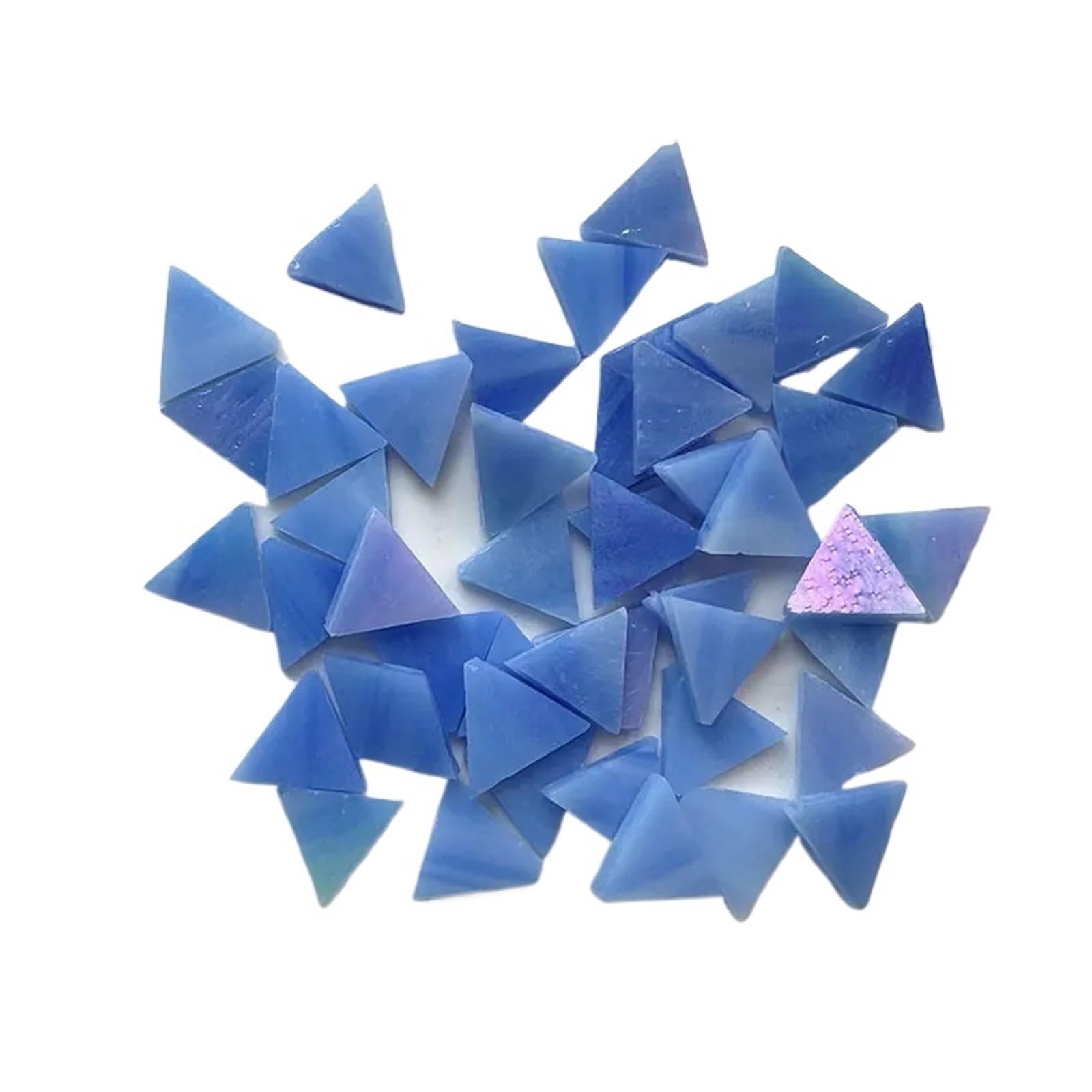 Btryldcfa Deep Blue Mosaic Tiles 50G Triangle Translucent Mica Mosaic Tiles Colorful Glass Tile Diy Making For Craft Arts(Deep Blue)