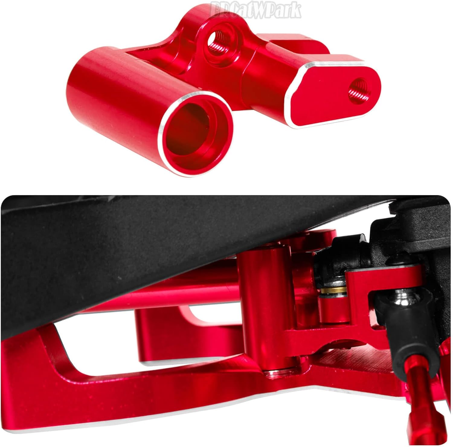 Aluminum Steering Bellcranks Drag Link w/Ball Bearings Upgrades Part for 1/10 Slash 4X4 VXL/Rustler 4X4 VXL/Stampede 4WD VXL,RC Servo Saver Set Hops up,RC Servo Saver Set Hops up,Red