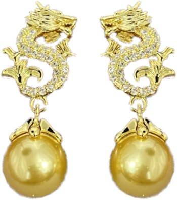 Dragon Hanging Bead Earrings,Chinese New Year Dragon Earrings For Women,Exquisite Dragon Earrings for Women,Have Ones Wishes Come True Earrings, Good Luck Dragon Earrings