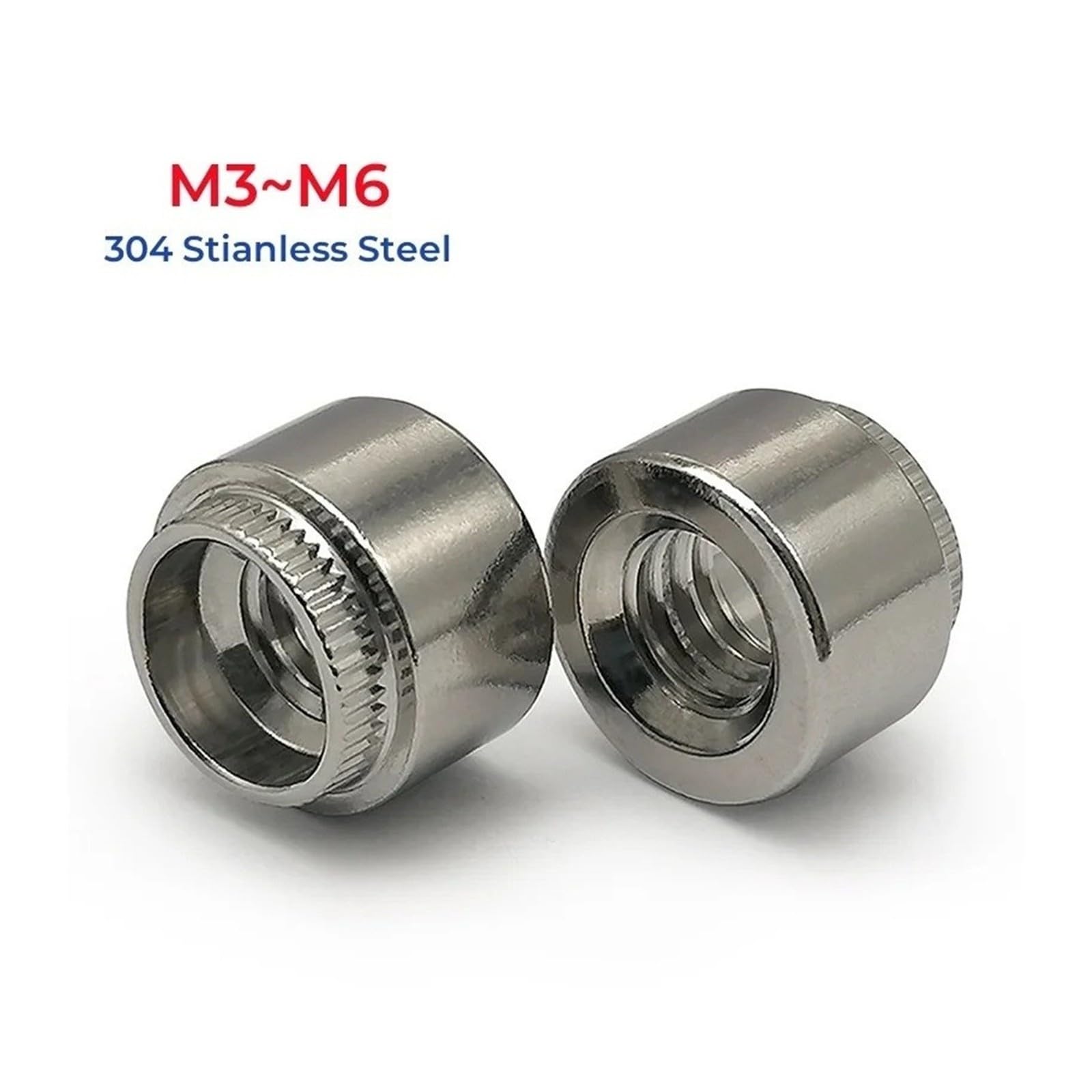 ZS Hardware Nakrętka nitowa ze stali nierdzewnej 304 stopniowana M3 M4 M5 M6(M4x1.2(100pcs))