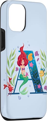 Miniatura 3 de iPhone 1212 Pro Disney Princess Alphabet Monogram Mermaid Letter A para Ariel Case
