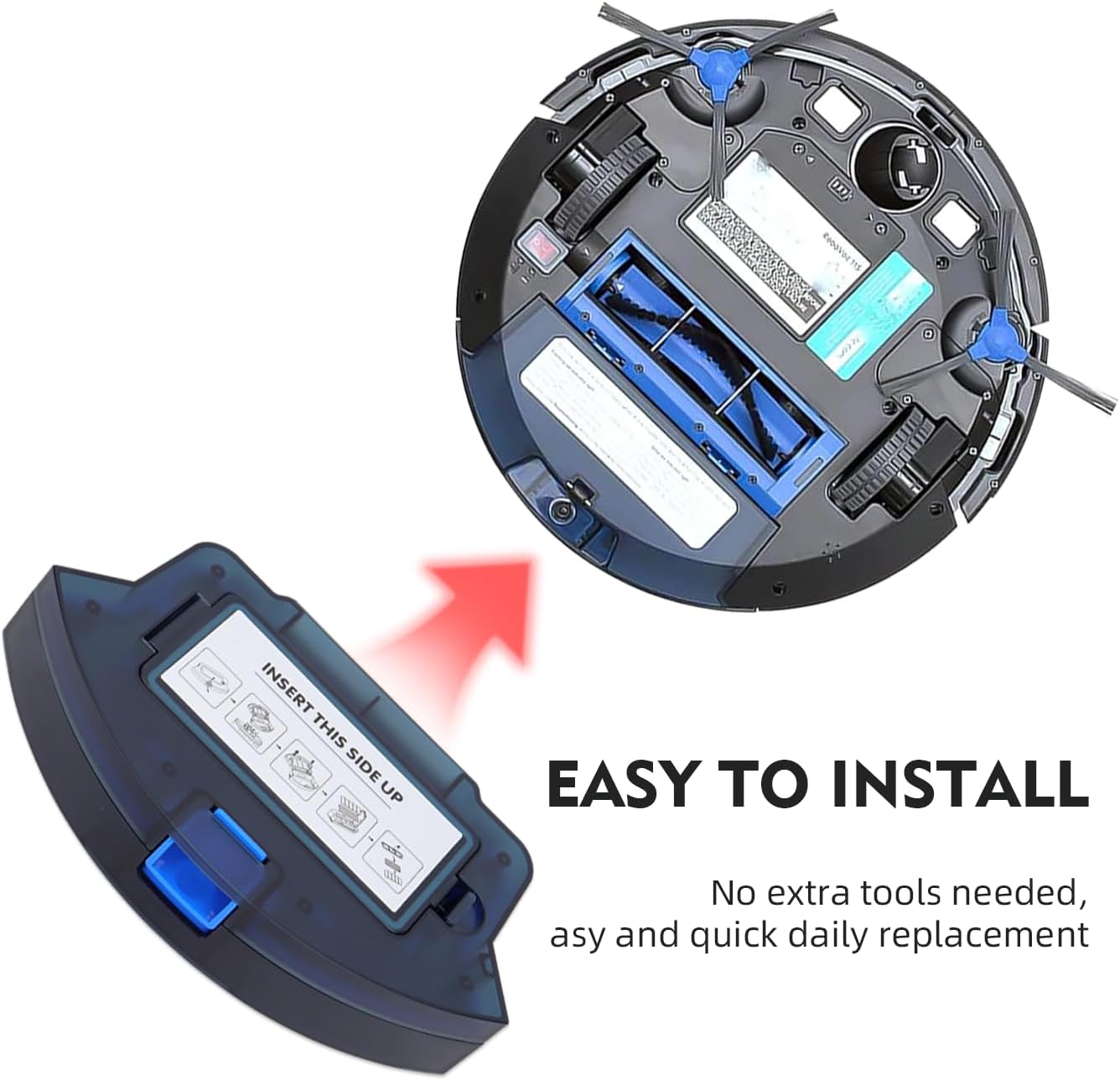 Dust Bin Box Compatible with Eufy RoboVac 11S, 15C, 30, 30C, 35C, 25C, 12, 15T, 35C, G30 Robot Vacuum Cleaner - Waste Collection Dustbin Box Replacement Accessories Spare Parts