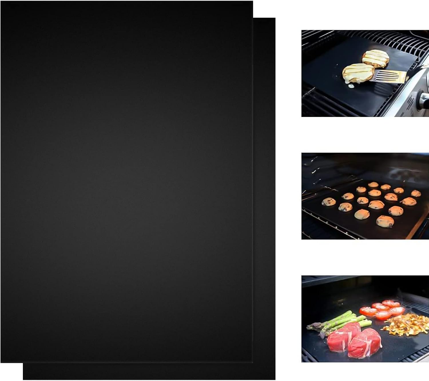 Ankier Oven Liner2 Pack BBQ Grill Mat,(29.5 X 42cm) BBQ Grill Mat