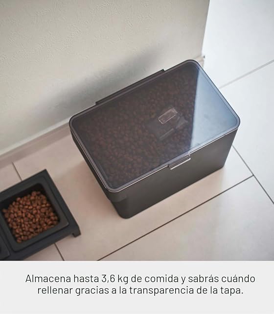 Foto 3 de 8 de YAMAZAKI 5612 TOWER Pet Food Container (3,5 kg), black, ABS Resin/Silicone, 30 x 19.7 x 19.2 cm