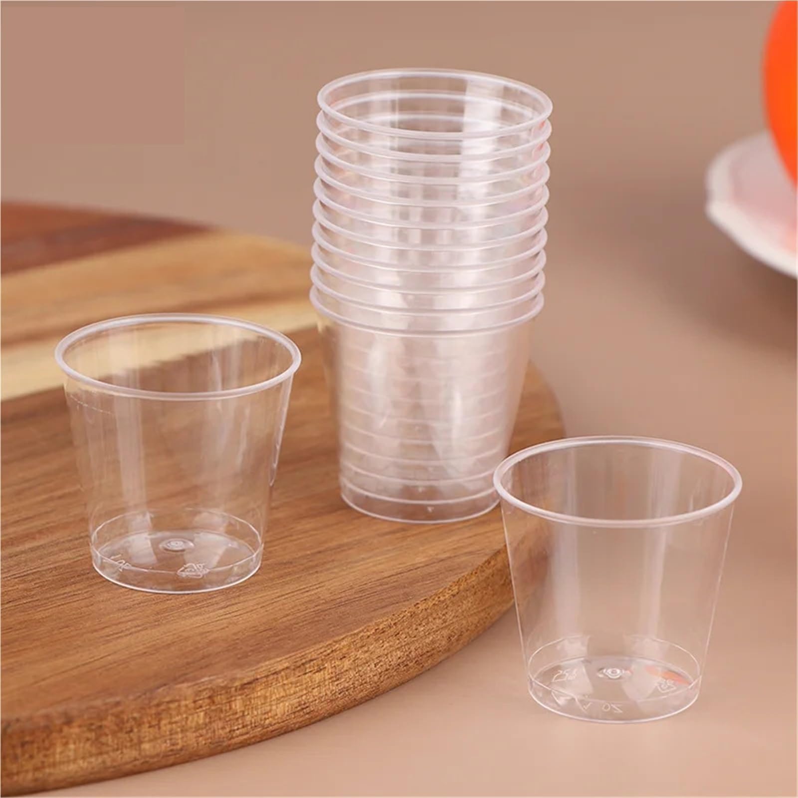 100 Stück 30 ml transparenter Mini-Kunststoffbecher für Party & mehr | Picknick im Freien, Geburtstag, Küche, Party, Schnapsgläser, Gelee-Becher, Geschirr, Verkostung