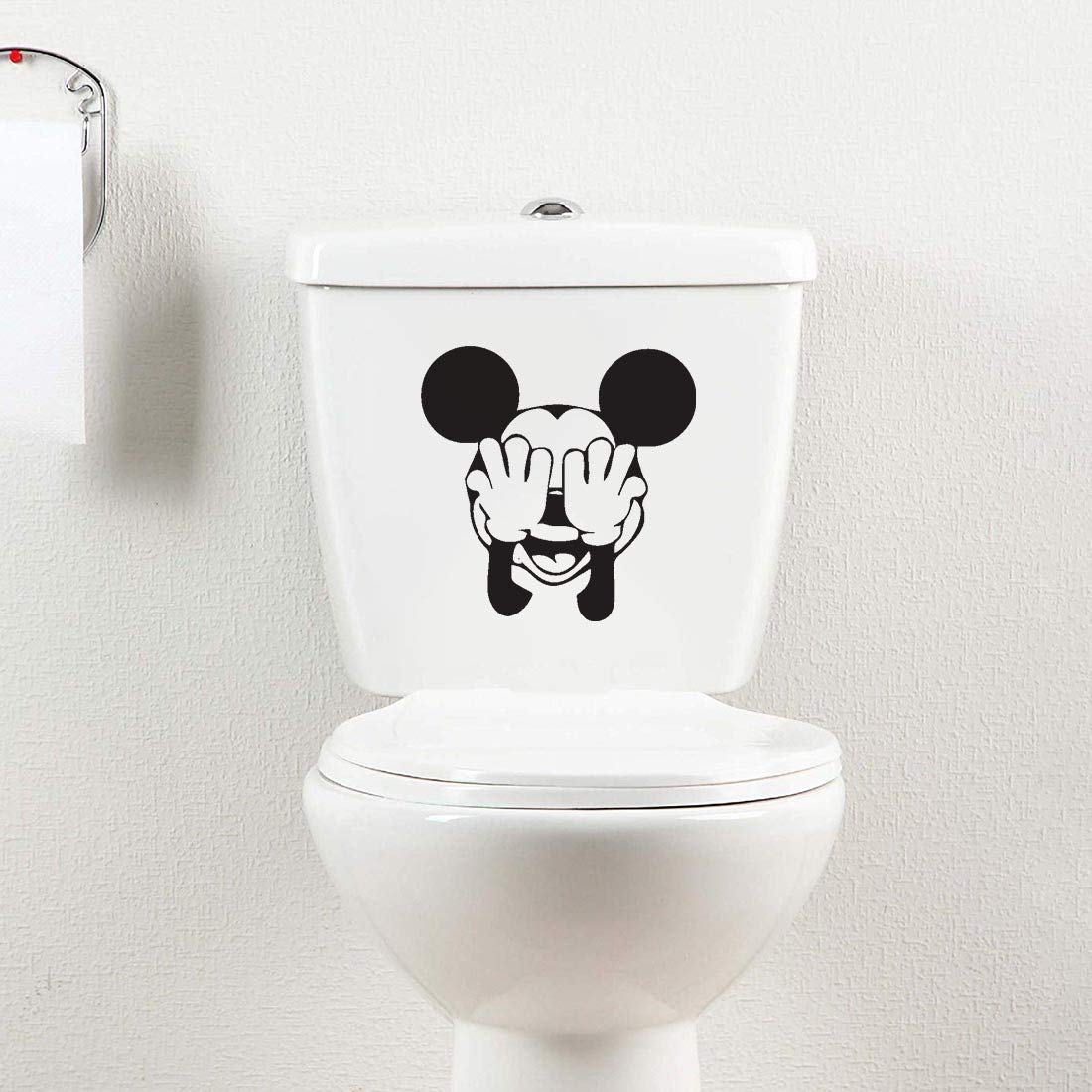 100Yellow ® PVC Vinyl Mickey Mouse Theme Toilet Sticker (Multicolour, 10 inch * 8 inch) Pack of 1 2