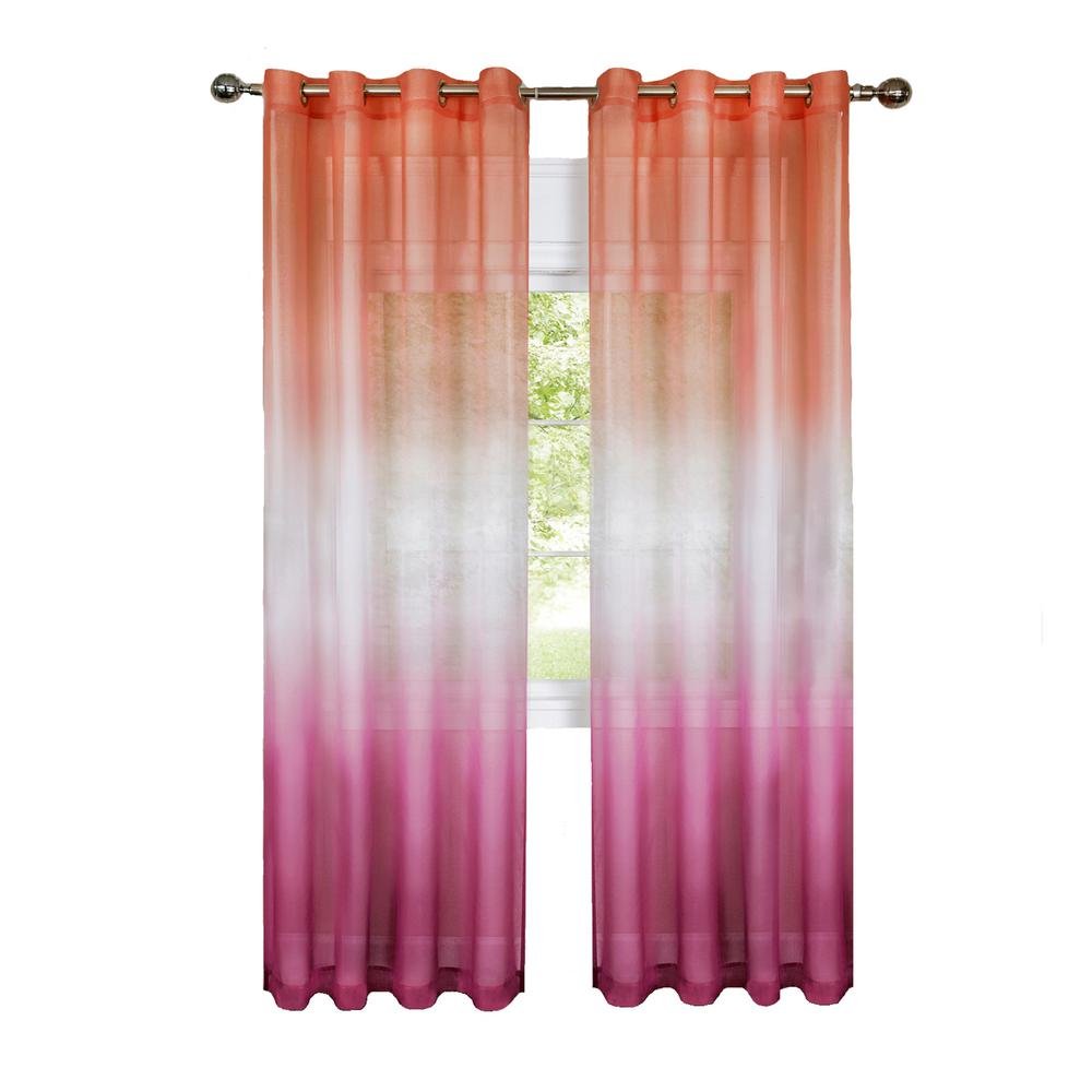 Achim Home Furnishings Rainbow - Single Grommet Panel - 52 x 84 Pink
