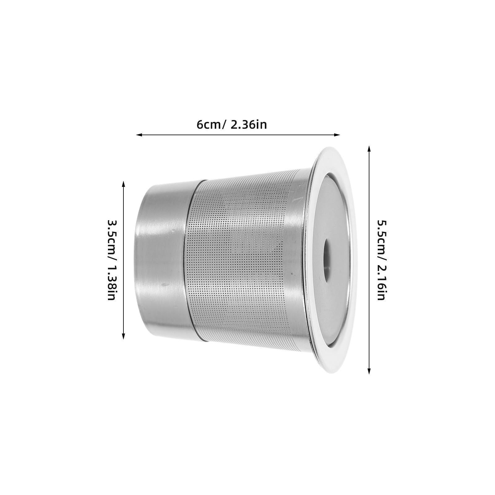 4 Pezzi Capsula Caffè Riutilizzabile in Acciaio Inox, Kit Argento | Ufficio e Casa, Supporta Preparazione Fai da Te, Lavabile, Pratica e Compatta per Uso Quotidiano