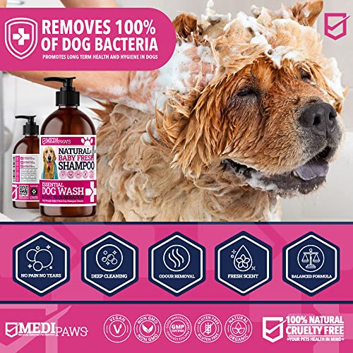 MediPaws Shampoo for Dogs 1000ml, Babyfresh Shampoo - Image 4