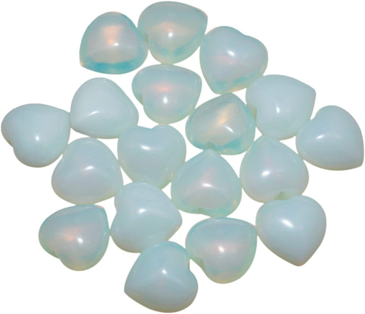 Shanxing 10pcs Opalite Mini Heart Crystals Set - Image 3