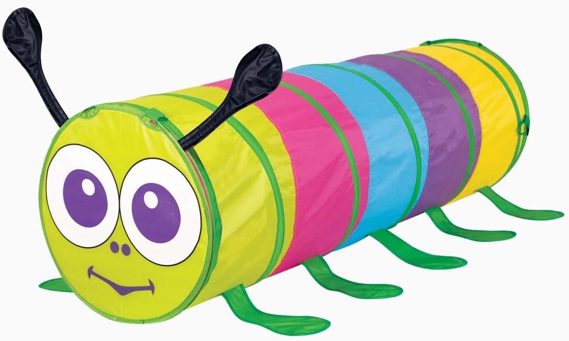 KiddyPlay Pop Up Caterpillar Play Tunnel - Childrens Crawl Tube For Indoor or Outdoor