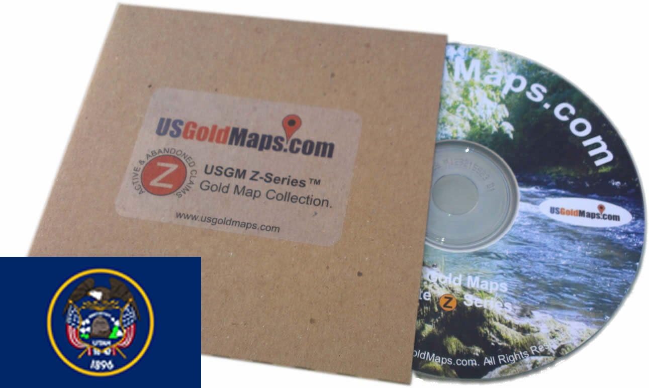 Utah - USGM Z-Series Active and Abandoned Gold Placer & Lode Claims Prospecting Maps - [ for Google Earth ]