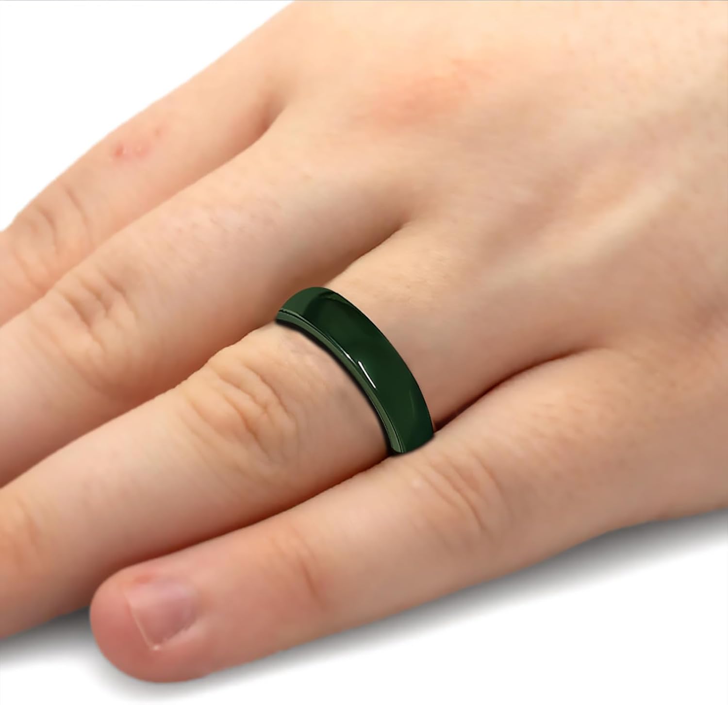 Blackish Green Smart Ceramic Ring for Tesla model3/Y/X/S Keycard KeyFob Accessories,Unisex (US#10 65MM)