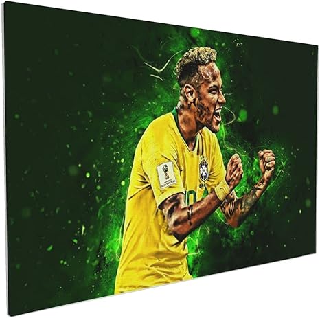 Amazon 人気 ブラジルのサッカー選手 ネイマール 装飾画 壁絵 おしゃれ 部屋飾り 廊下 玄関 壁アート ポスター ファッション絵画 写真 寝室の居間食堂に掛かっている壁画 版画 壁画 新築祝い 贈り物 木枠 45 30 Ss5 ウォールステッカー オンライン通販