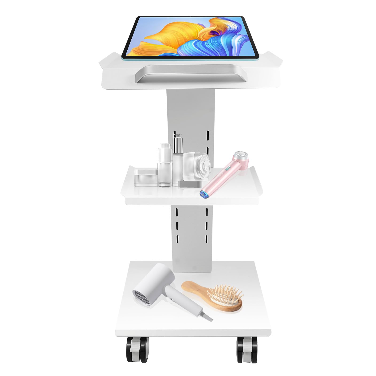 Carrito de laboratorio con enchufes para instrumentos clínicos, carro rodante para instrumentos dentales, carro auxiliar para dentistas, carro médico para instrumentos de odontología y belleza