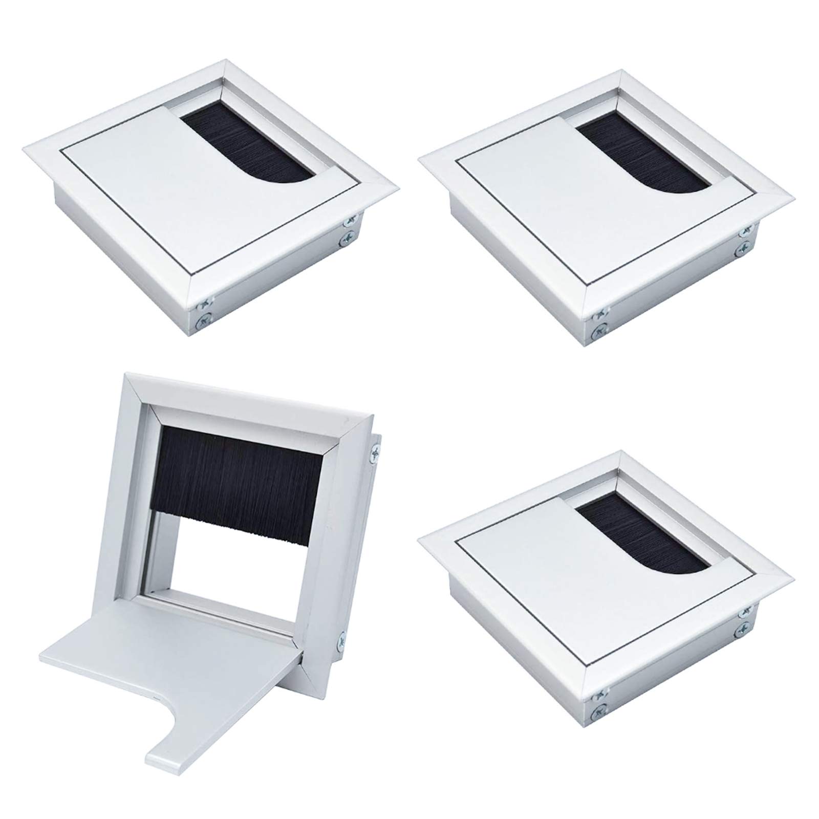 Buy HO2NLE 4pcs Computer Desk Grommet Square Desk Grommet Aluminum