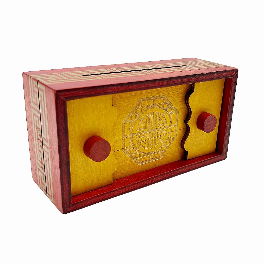 Project Genius Emperor's Chest Gift Box Puzzle Brain Teaser Box That Holds Gift Cards, Money, Artfully Crafted Wooden Puzzle