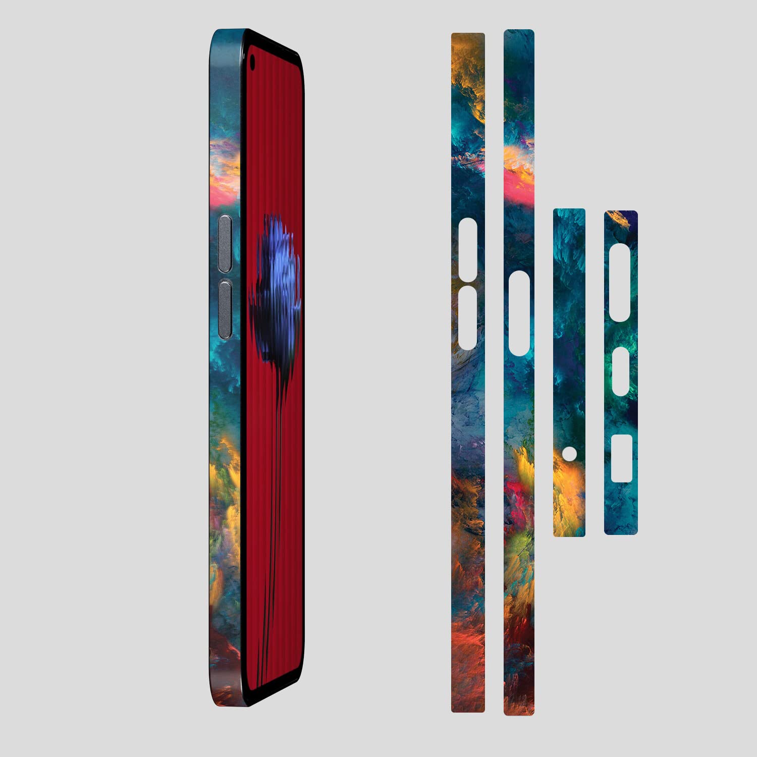 Enlinea 4-Sided Printed Skin Protector for Nothing Phone 1 | Film Wrap Stickers | All-Side Sticker Vinyl Side Film Protector (Smoke)