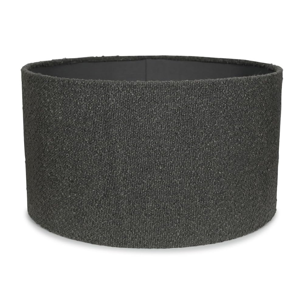 Valuelights Reni Large Charcoal Boucle Ceiling Drum Lamp Shade