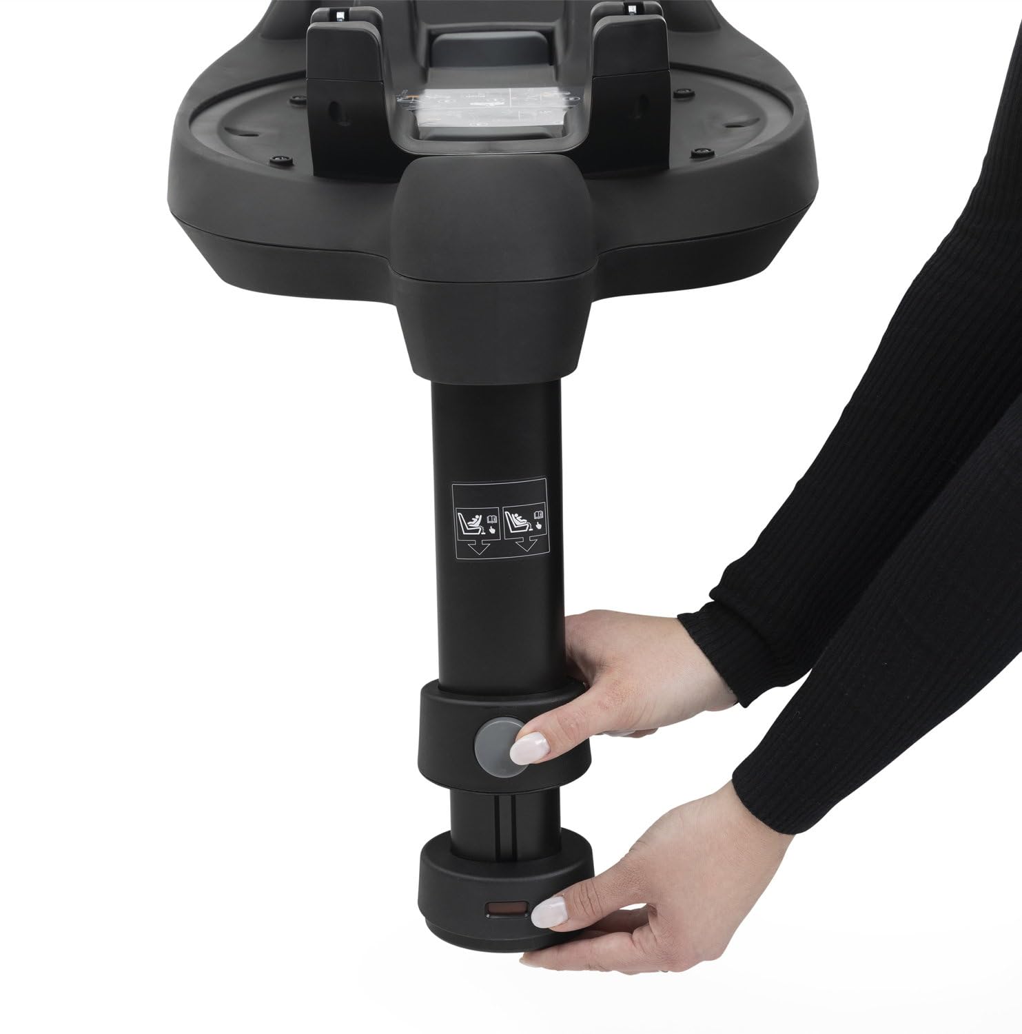 Chicco Base Full 360 I-Size, Base Kindersitz für Kory i-Size und Bi-Seat i-Size, mit 360° Drehung, i-Size Approved, mit Isofix-Anschlüssen und Stützfuß, 0 Monate+, Schwarz