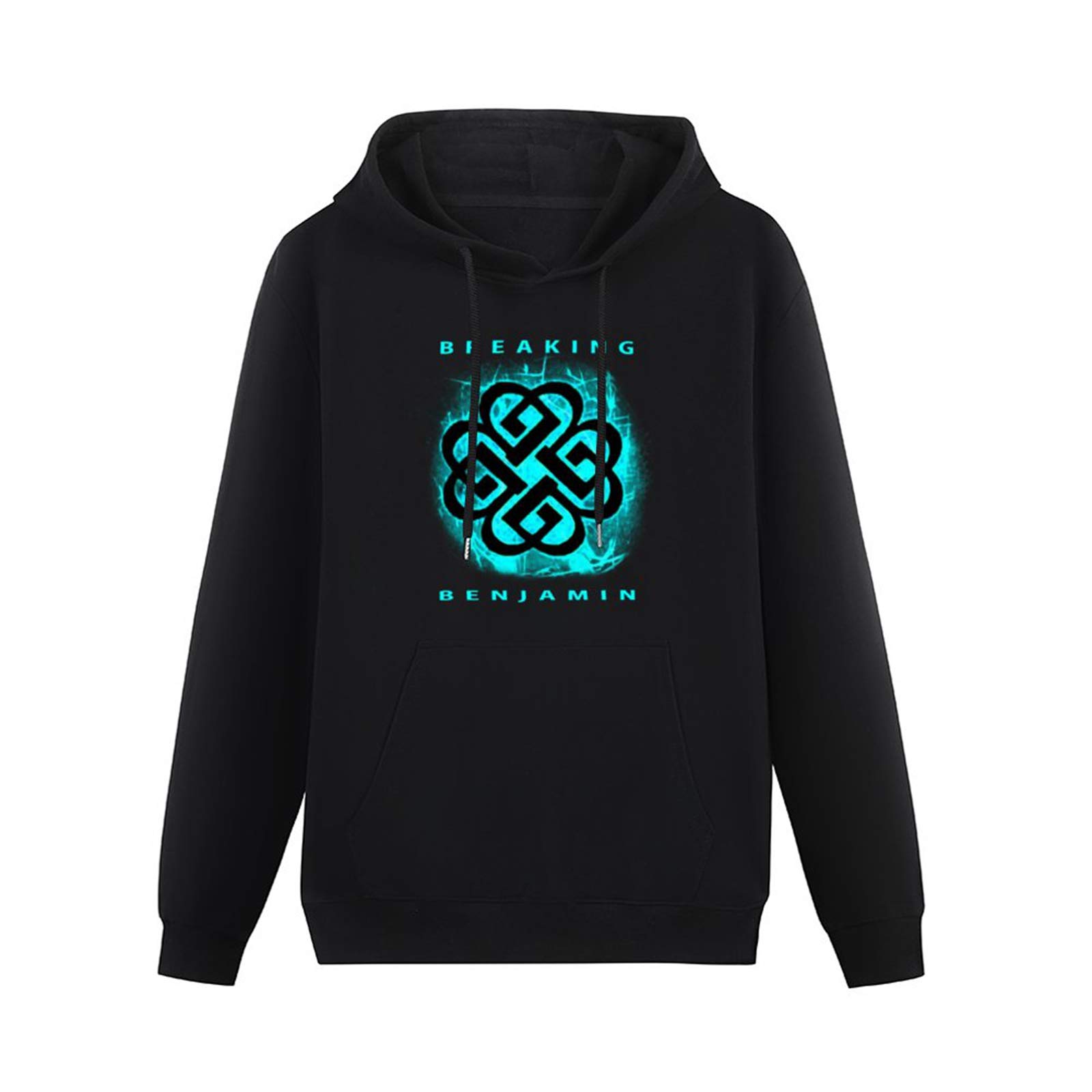 Algem Men's Black Joyce Breaking Benjamin Hoodies Long Sleeve Pullover Loose Hoody Sweatershirt Size M