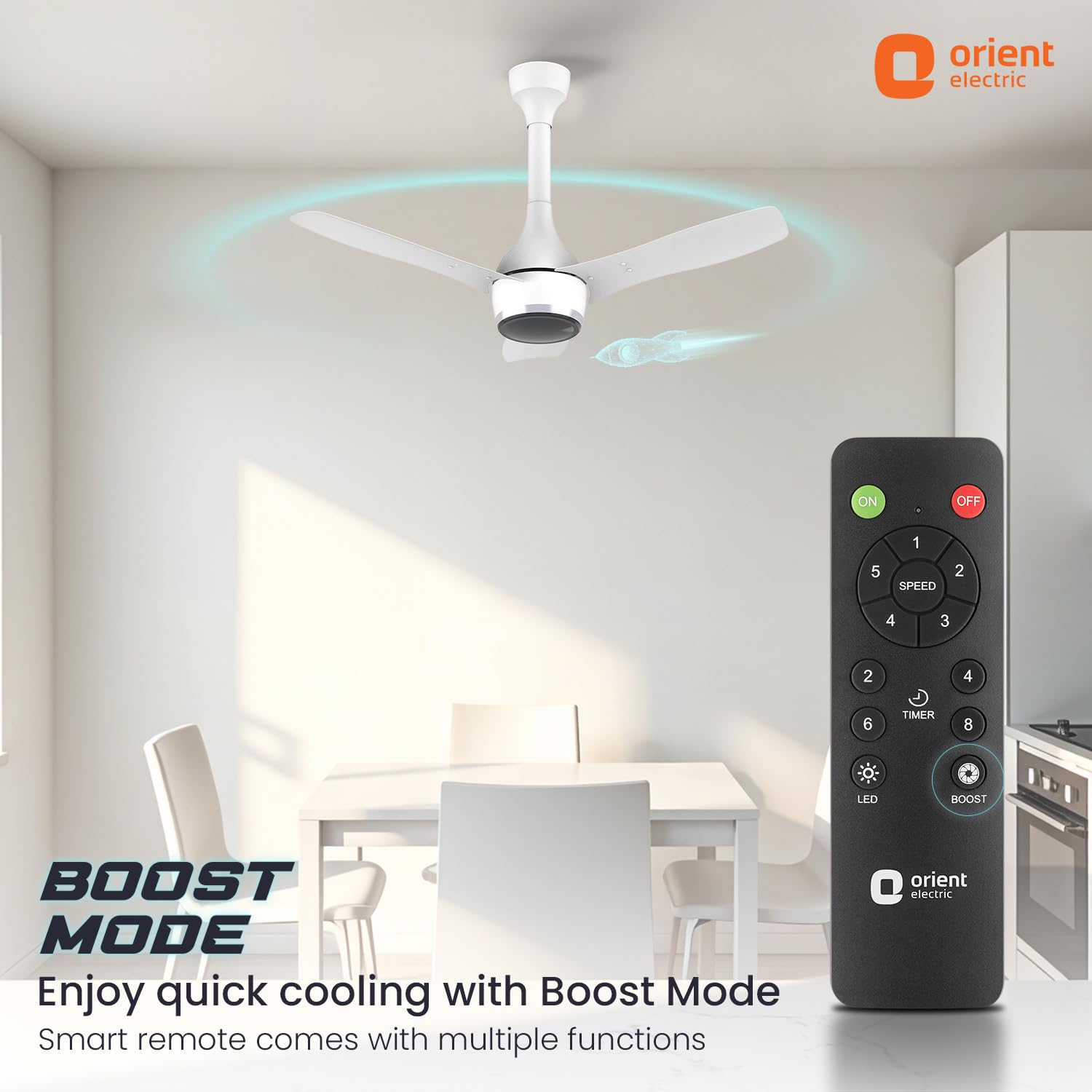 Orient Aerostorm Ceiling Fan - Quiet & Powerful -12 Orient Aerostorm Ceiling Fan - Quiet & Powerful -12