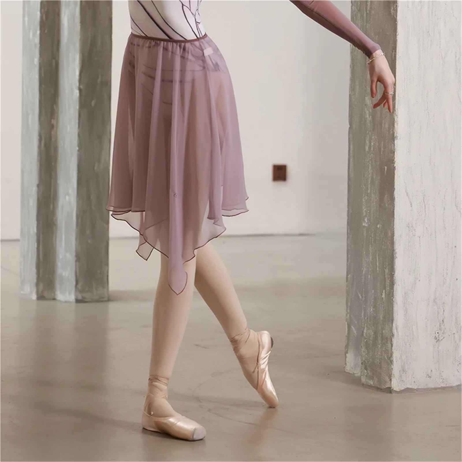 Falda elástica de Ballet y Gimnasia for Adultos, Falda Gasa for Bailarinas, Faldas práctica, Ropa Danza Nacional, Vestido for Profesores para Espectáculos De Danza