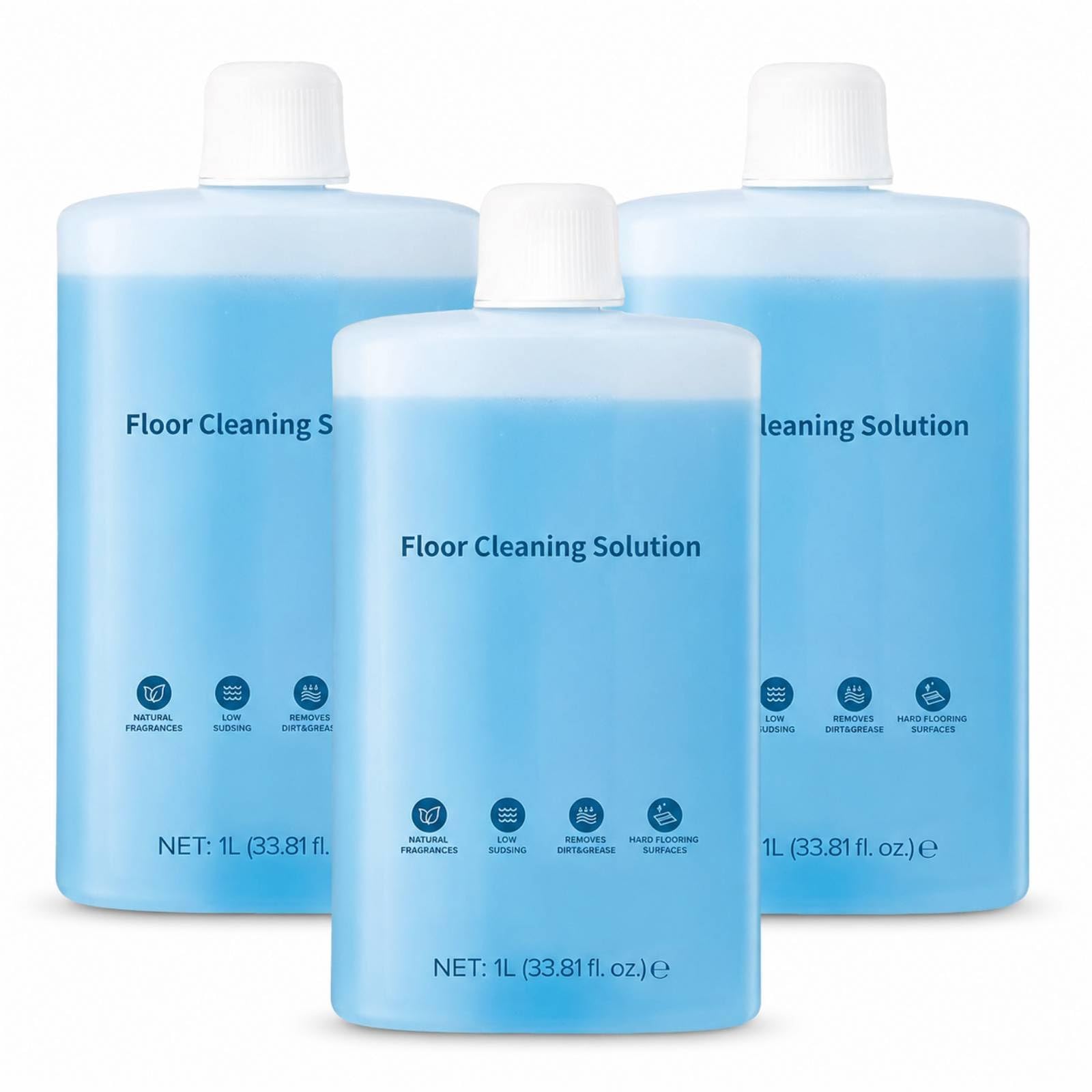 Produit Nettoyant pour Sols 1 L Compatible avec Roborock Saros 10R Qrevo S7 S8 Q8 F25 Ultra Flexi et Dyad Series, Recharge Concentrée pour Lavage des Sols Durs(3pcs)