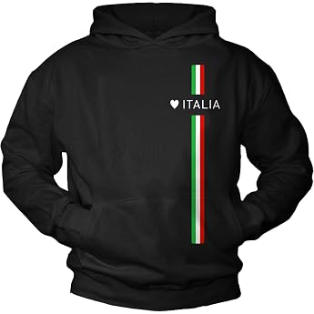 MAKAYA Hoodie Love Italy Hoodie Italy Pullover Sweatshirt Flag Italy