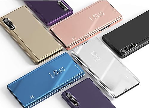 Miniatura 6 de CCSamll - Funda para teléfono Mi Redmi Note 10 Pro, espejo de lujo, vista clara, pantalla inteligente, soporte de carga inalámbrica, cubierta de