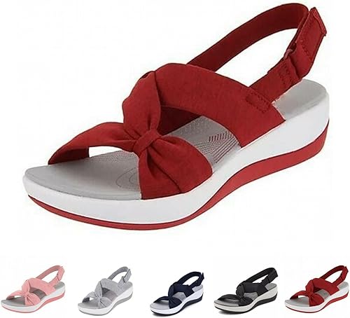 Running Recovery Sandals Women Women’s Orthopedic Sandals With Arch Support – Back Strap Casual Wedge, Comfortable For All-Day Walking Women Black Casual Sandals