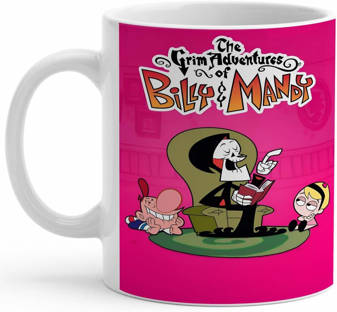 Coffee Mug, 'The Grim Adventures of Billy & Mandy Character Design' - 330 ml - 'Classic Cartoon Network Illustration'