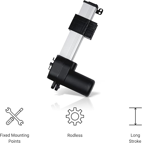 Miniatura 4 de PROGRESSIVE AUTOMATIONS Actuador eléctrico lineal de oruga de 12 V (6 pulgadas. 150 libras) Diseño innovador y carrera duradera. Para el hogar,