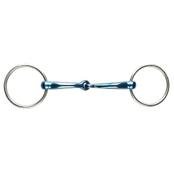 Korsteel JP Blue Steel Jointed Loose Ring Snaffle Bit, 5"